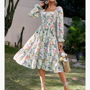 Women’s long sleeve floral dress